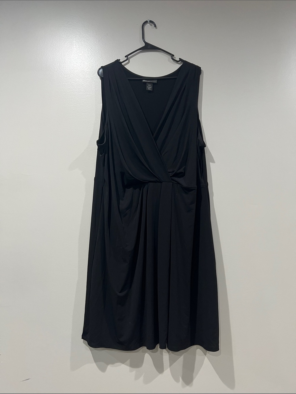 Lane Bryant Black Sleeveless Surplice Dress